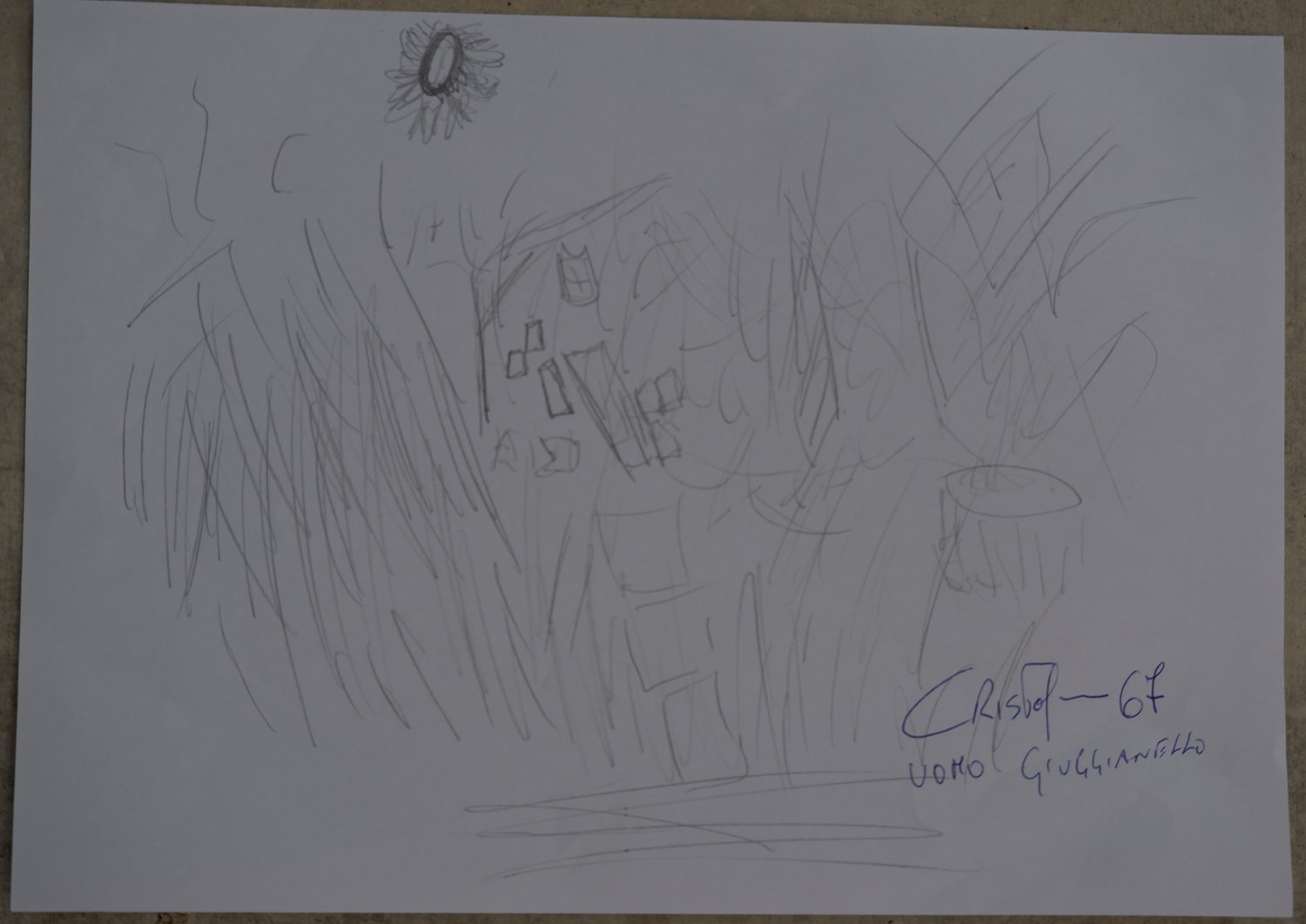 Cristoforo's drawing of the same countryside, as it is now